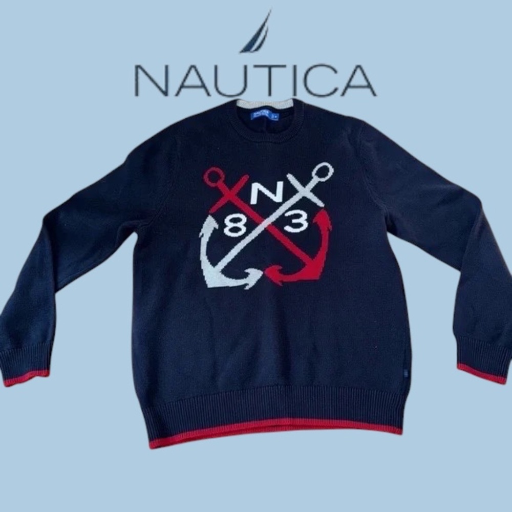 Nautica men’s high-end Anchor Summer or Winter Sweater